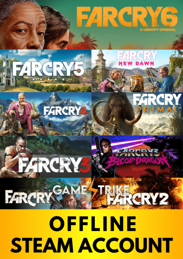 All Far Cry Games OFFLINE Steam Account